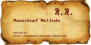 Mauszkopf Melinda névjegykártya